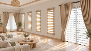 Persianas Enrollables Zebra de la Serie RB Super System de WINHOME, Eléctricas, Opacas, Modernas, para Ventanas Corredizas, Distribuidores, Revendedores, Habitaciones de Hotel - Product Image 1