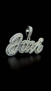 Colgante de nombre personalizado IGI certificado 925 Plata letra COLLAR COLGANTE Moissanite diamante joyería Hip Hop colgante personalizado - Product Image 6