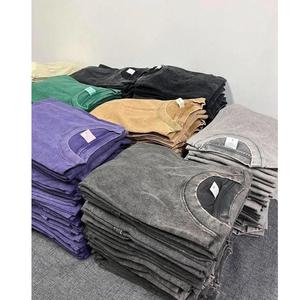 Nouvel Arrivage T-shirt Uni Grande Taille Délavé 230 GSM Coupe Oversize Épaules Tombantes 100% Coton Personnalisable Haute Qualité - Product Image 1