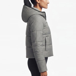 Custom Made Women <b>Cropped</b> <b>Puffer</b> <b>Jacket</b> With Unique Color Options Quilted Design Apparel For Fashion Brands And Retailers - Product Image 6