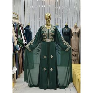 Elegante caftán marroquí para fiestas y ocasiones especiales con takchita bordada, abaya de ajuste cómodo para uso en fiestas. - Product Image 5