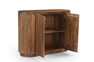 Mueble de Almacenamiento Clásico Moderno de 2 Puertas en Madera de Mango para Sala de Estar - Product Image 3