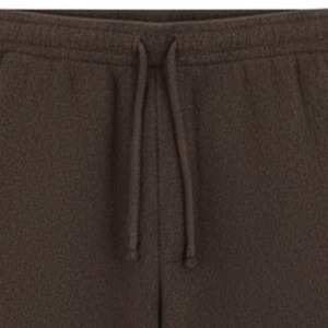 Pantalon de jogging en maille marron décontracté, taille élastique, vêtement de détente, pantalon en maille douce, coupe décontractée pour hommes et femmes - Product Image 3
