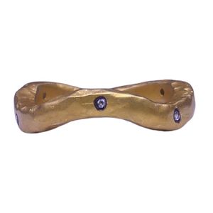 Wedding Wear 925 Sterling Silver Gold Plated Jewelry Diamond Gemstone Women Wear <b>Spinner</b> <b>Ring</b> - Product Image 5