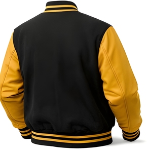 Chaqueta Varsity de Felpa de Algodón de Alta Calidad, Chaqueta Universitaria con Logotipo Bordado Personalizado, Ropa Urbana de Calidad de Exportación - Product Image 5
