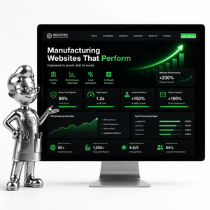 Plataforma CMS Responsiva para Sitios Web de Fabricación, Optimizada para SEO, Sitio de Marketing Digital para Negocios de Fábrica - Product Image 1