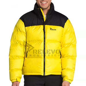 Custom High Street Men's <b>Waterproof</b> Canvas Puffer <b>Jacket</b> Breathable Quick Dry <b>Winter</b> Stand Collar - Product Image 4