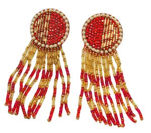 ต่างหูลูกปัดปักเย็บด้วยมือต่างหูลูกปัดหลายเม็ดตามสั่งสำหรับผู้หญิงเครื่องประดับสำหรับงานปาร์ตี้ในราคาที่ดีที่สุด - Product Image 1