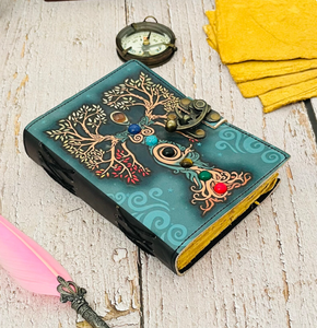 Diario de Cuero Libro de las Sombras, Árbol de la Vida, Borde Rústico Vintage - Product Image 4