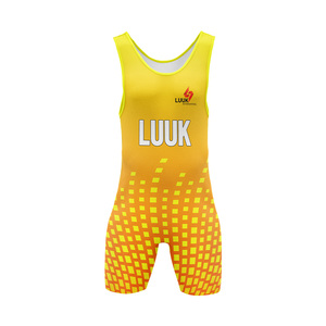 Professional Wrestling <b>Singlet</b> Custom Design Compression Fit Breathable Quick Dry Sportswear OEM Supplier Bulk Orders - Product Image 4