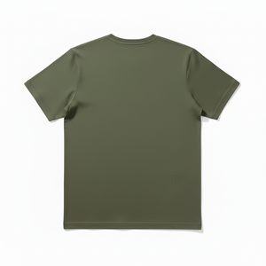 เสื้อยืดแขนสั้นผู้ชายสีตามสั่ง ทรงปกติ คอกลม ผ้าแคนวาสถักเนื้อแน่น ระบายอากาศได้ดี ป้องกันรอยยับ น้ำหนัก 300 กรัม - Product Image 4