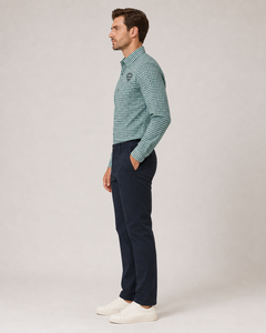 Camisa de vestir a cuadros verde gingham premium personalizada para hombre, de manga larga, informal, con botones, de algodón, para hombre, fabricante de ropa. - Product Image 3
