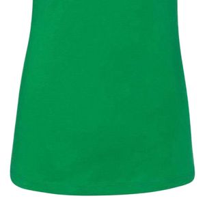 เสื้อยืดแขนสั้นคอวีสีเขียวสำหรับผู้หญิง พร้อมลายปักหัวใจสีชมพู เสื้อยืดแฟชั่นฤดูร้อนผ้าฝ้ายลำลอง นุ่มสบาย ใส่ได้ทุกวัน - Product Image 2