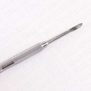 Empujador de Cutículas y Raspador de Uñas de Doble Punta de Acero Inoxidable con Logotipo Personalizado, Herramienta de Manicura y Pedicura 2 en 1 para Uso en Salón - Product Image 4