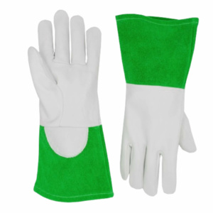 Guantes de Soldadura TIG de Piel de Cabra y Piel de Vacuno, Certificación CE, Puño de Seguridad Reflectante, Resistentes al Calor para Barbacoa Industrial - Product Image 2