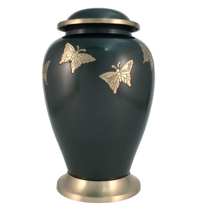 Urna Funeraria de Latón Negra y Dorada de Último Diseño para Cenizas Humanas, Hecha a Mano, Apta para Entierro en Cementerio, Urnas Conmemorativas - Product Image 6