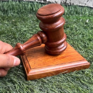 Marteau de juge en bois avec bloc sonore, marteau de la justice, décoration de salle d'audience, cadeau de bureau juridique, outils à main, manche ergonomique en bois - Product Image 3