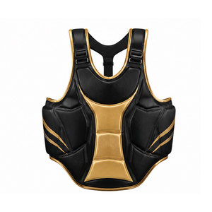 Protection de poitrine rembourrée en cuir respirant et léger, respectueuse de l'environnement, pour la boxe, le MMA, le kickboxing, les arts martiaux, la lutte et l'entraînement - Product Image 1