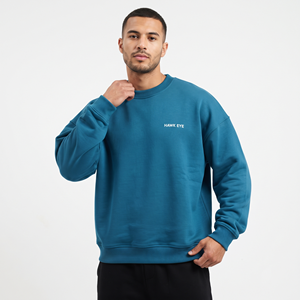 Sudadera Oversize para Hombre al por Mayor, de Algodón, con Hombros Caídos, Logotipo Personalizado, Color Liso, Estilo Urbano, Suministro OEM ODM - Product Image 5
