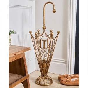 Porte-parapluie en métal style vintage avec plateau de récupération des gouttes, support décoratif en fer noir pour la décoration de la maison et du couloir à prix raisonnable - Product Image 6