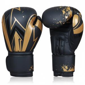 Guantes de Entrenamiento Profesionales de MMA y Kick Boxing con Logotipo Personalizado, de Cuero PU con Cordones en los Dedos, que Absorben la Humedad, Equipo de Combate - Product Image 4