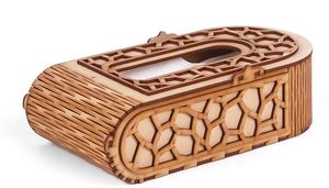 Wooden Tissue Box Portable Tissue Holder Classic Style Decorative Napkin <b>Case</b> for Home Hotel - Product Image 3