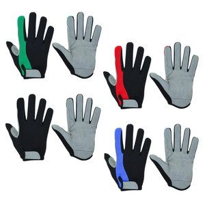 Gants de cyclisme unisexes à doigts entiers, respirants, en polyester, antidérapants, gris, rouge, noir, pour l'été, pour la conduite en plein air - Product Image 4