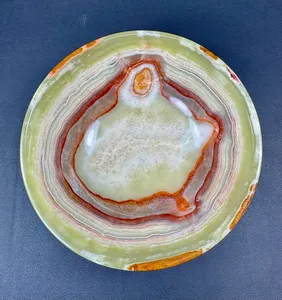 Cuenco de ónix de alta gama, centro de mesa de piedra pulida de lujo, accesorio moderno de mármol artesanal, precio de mayoreo premium hecho a mano - Product Image 1