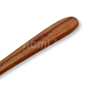Cuchara de Postre de Madera de Teca Emila, Ecológica y Natural, Apta para Alimentos, Sin Pintura ni Barniz, Halal, Personalizable - Product Image 3