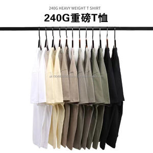 เสื้อยืดคอกลมสำหรับผู้ชายผ้าคอตตอนขนาดใหญ่แบบ100% พิมพ์ลายออกแบบได้ตามต้องการเสื้อยืดไหล่ปล่อย - Product Image 5