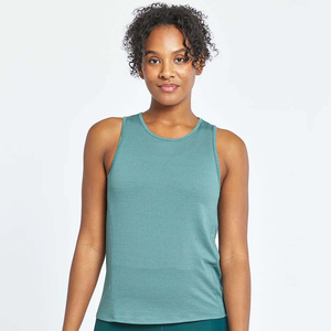 Débardeur tricoté confortable et respirant pour femme, haute qualité, vente en gros OEM, logo personnalisé, tenue de sport et yoga d'été, multicolore - Product Image 4