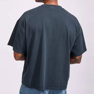 T-shirt en coton 100% léger à col en V, 180 g/m², manches courtes, ODM, vêtements d'été, streetwear, hip hop, coupe classique - Product Image 2