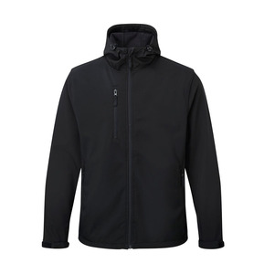 Casual Hooded Softshell Winter <b>Jacket</b> with Turtleneck Zipper Closure Autumn Windbreaker Mesh Lining for Outdoor Wholesale - Product Image 2