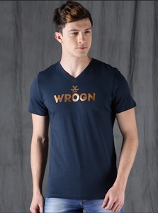 Chemise décontractée pour homme en coton 100% écologique, bleu marine, à double boutonnage, sans col, tricotée, à manches courtes, imprimée par transfert thermique - Product Image 1