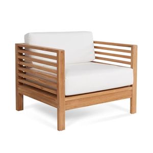 Conjunto de Sofás Modernos de Madera de Teca Sólida para Exteriores con Cojines para Jardín, Patio y Terraza - Product Image 4