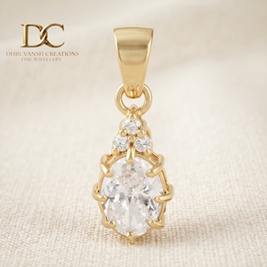Dernière collection de bijoux fins certifiés IGI, pendentif en or jaune massif 10 carats avec diamant cultivé en laboratoire pour collier femme - Product Image 1