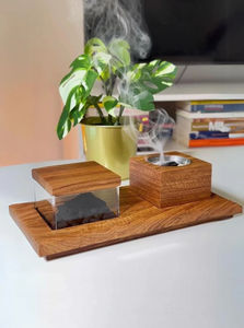 Luxury Wooden Incense Burner Set with Storage <b>Box</b> and <b>Matching</b> Serving Tray Elegant Oud Bakhoor Holder for home decor - Product Image 2
