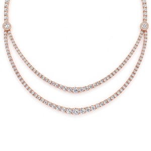 Luxury Elise Statement <b>Necklace</b> for <b>Women</b> Lab Grown Diamond <b>Sterling</b> <b>Silver</b> 9KT,10KT, 14KT,18KT Premium Wedding Anniversary Gift - Product Image 4