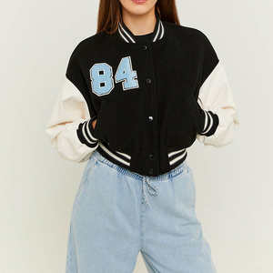Chaquetas Varsity para Mujer 2026, Transpirables, de Alta Calidad, con Bordado Chenille, Fabricante OEM, Mangas de Cuero Personalizadas, Resistentes al Viento - Product Image 1