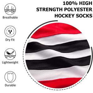 Sublimation Ice Hockey <b>Socks</b> Custom 100% <b>Polyester</b> Unisex Hockey <b>Socks</b> Team Logo Custom Design Quick Dry Eco-Friendly OEM - Product Image 3