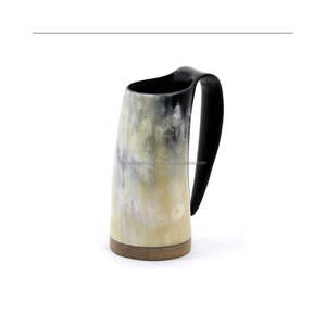 Mug à boire en corne de buffle polie, écologique, fait main, style Viking, nouveau design - Product Image 6