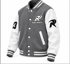 Veste varsity en laine pour homme, col rond, blocs de couleur, avec logo numéro 23 sur le devant/les manches gauche/droite, tissu polyester/coton - Product Image 3