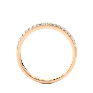 Bague élégante en or 18 carats avec diamant naturel rond de 0,20 carat, bijoux fins de luxe pour femmes - Product Image 2
