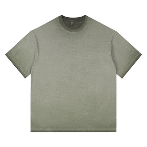 T-shirt en coton délavé sur mesure OEM, tissu épais, coupe ample, pour hommes, marque privée, approvisionnement en gros - Product Image 6