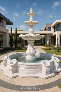 Fontaine extérieure personnalisée en marbre naturel, design moderne, écologique et durable, pour l'architecture paysagère - Product Image 3