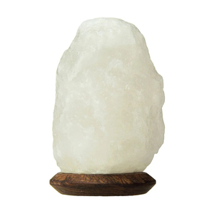 Éclairage décoratif élégant pour maisons modernes, lampe en sel blanc de l'Himalaya avec une lueur douce et chaude pour la chambre à coucher, le salon, la table - Product Image 1