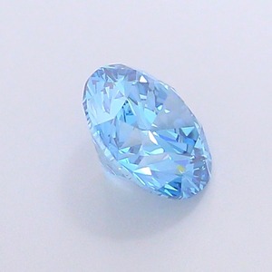 Diamant CVD de laboratoire taille ronde, 1,11 carat, couleur bleu vif fantaisie, clarté VS1, polissage excellent, pierre brute de qualité supérieure pour bague - Product Image 4