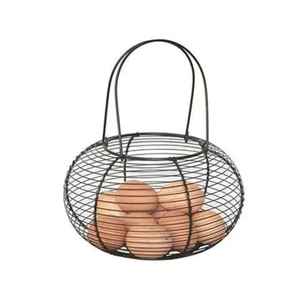 Cesta para Huevos de Alambre Metálico con Asa, Cesta de Almacenamiento de Huevos Estilo Rústico, Organizador de Cocina, Porta Huevos para Encimera - Product Image 2