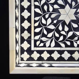 Bandeja de Madera de Lujo Pulida y Ecológica Hecha a Mano con Diseño Personalizado de Temática Budista para Decoración del Hogar, Procedente de la India - Product Image 5