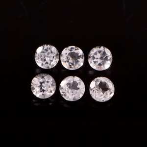 Topacio Blanco Natural de 6x6 mm, Corte Facetado, Calibrado, Piedra Preciosa Suelta para Joyería, Lote al por Mayor, Calidad AAA++, Certificado por Terceros - Product Image 1